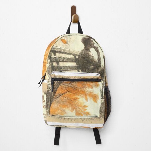 Item preview, Autumn Reflection: Serene Park Bench Sketch with Natural Light designed and sold by Huycao211.