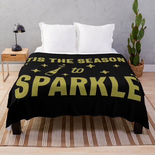 Item preview, Tis the Season to Sparkle - Funny New Year 2024, Sparkling Wine Humor (Golden Design) designed and sold by Spiprinto.