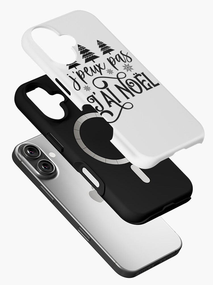 Aperçu 2 sur 4. Coque iPhone avec l'œuvre J'peux pas j'ai Noël créée et vendue par enFRANCAISsvp.