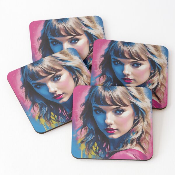 Item preview, Taylor Swift Portrait in Heavy Ink w/Pink and blue ink focus designed and sold by Dan Farsaci.