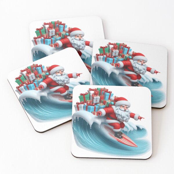 Item preview, Santa Claus Surfing with Gifts - Christmas Design designed and sold by erkabees.