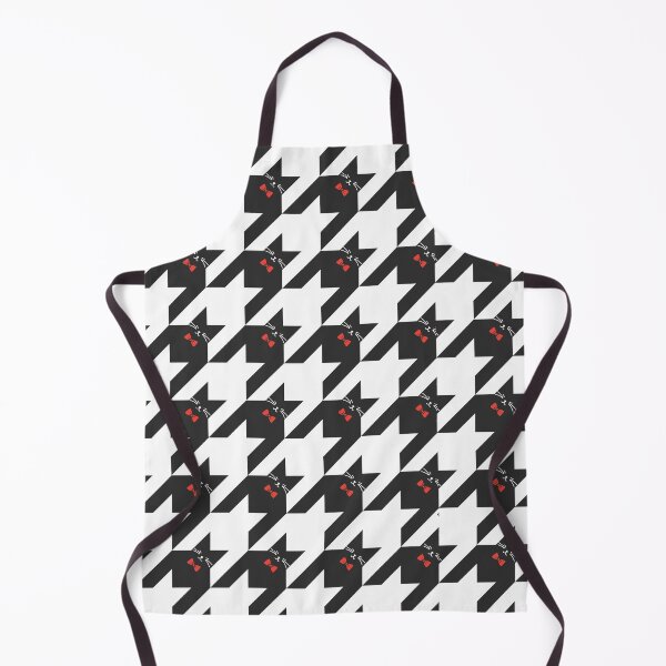 Item preview, Black cat with red bow tie houndstooth pattern designed and sold by Neeshki.