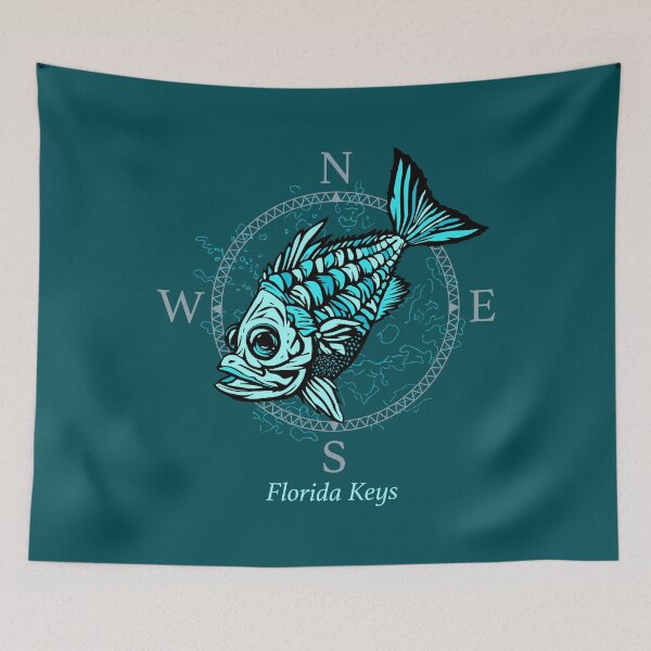 Item preview, Florida Keys Grouper and Compass Rose designed and sold by BlueSkyTheory.