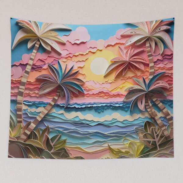 Item preview, Tropical Beach Layered Paper  designed and sold by HausKatz.