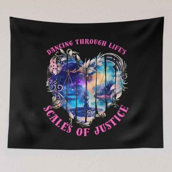 Item preview, Dancing Through Life's Scales Of Justice. libra zodiac sign designed and sold by ZodiacWonders.