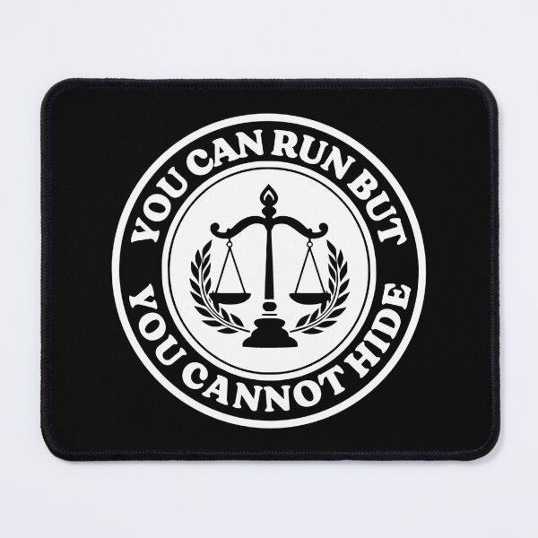Item preview, LAWYER UP! YOU CAN RUN, BUT THE SCALES ALWAYS TIP TRUE (LAW STUDENT) designed and sold by kcaandwu.