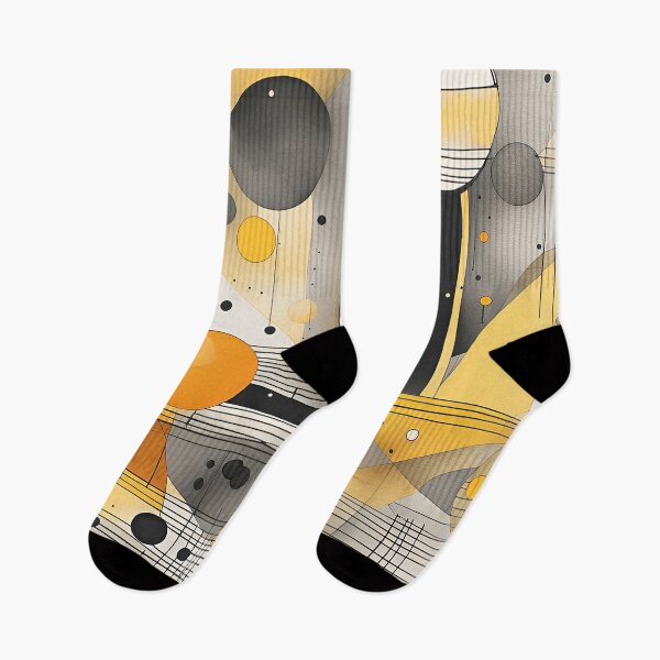 Item preview, Abstract Shapes Geometric Art ~ Planets and in Space ~ Textured Yellow and Black Circles Painting 2 designed and sold by Neon-Wolf.