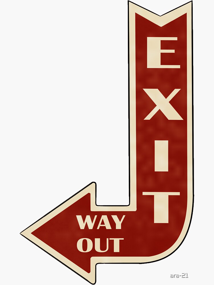 Thumbnail 3 of 3, Sticker, Exit designed and sold by ara-21.