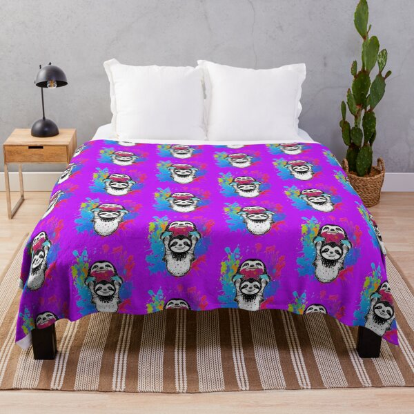Item preview, Couple Quirky Colorful Sloths Paint Splatter designed and sold by TugForkFinds.