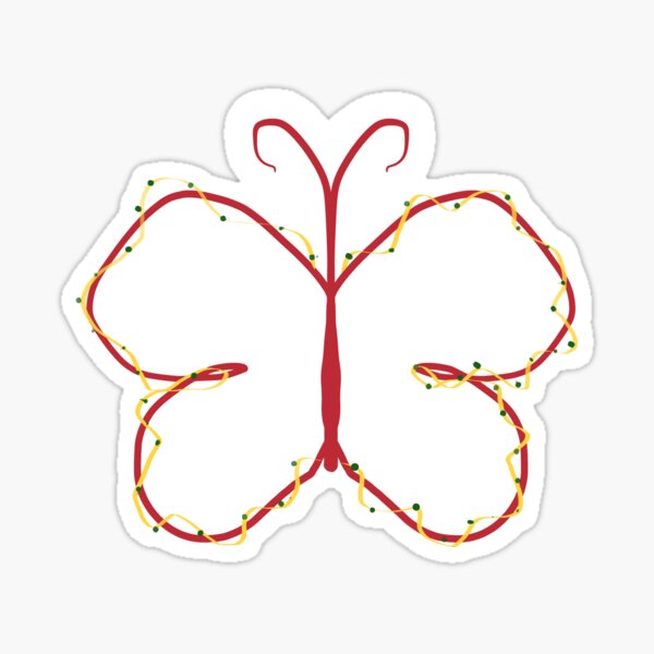 Christmas lights butterfly sticker Sticker