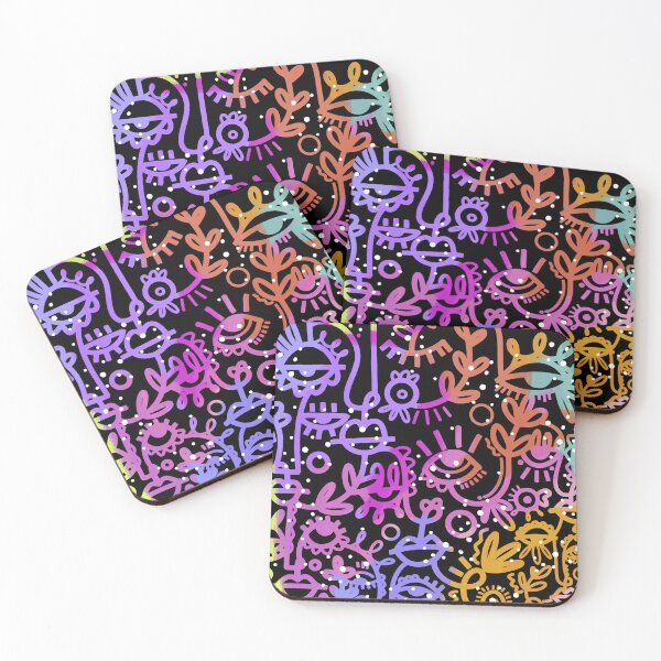 Item preview, Colorful linear faces designed and sold by ANDREASILVESTRI.
