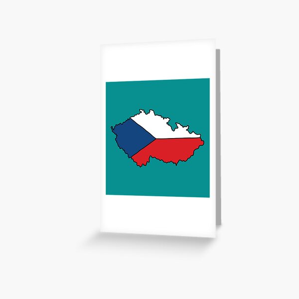 Item preview, Czech Republic country shape flag designed and sold by zenithcreative.