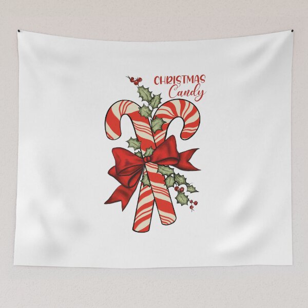 Item preview, Hard Candy Cane Christmas candy Retro Christmas candy Vintage Christmas  designed and sold by InnaMGraphic.