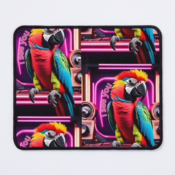 Item preview, Funny Parrot watercolor Rétro-futurisme | ISEE YOU |Gift Cute Bird |Spring Birds designed and sold by Vanchys.