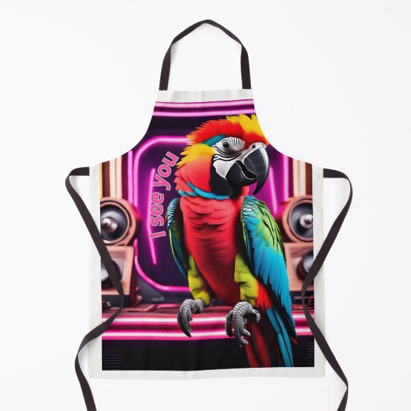 Item preview, Funny Parrot watercolor Rétro-futurisme | ISEE YOU |Gift Cute Bird |Spring Birds designed and sold by Vanchys.