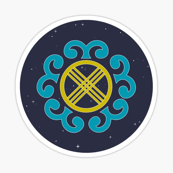 "Kazakh Shanyrak" Sticker for Sale by Zhazira Z | Redbubble