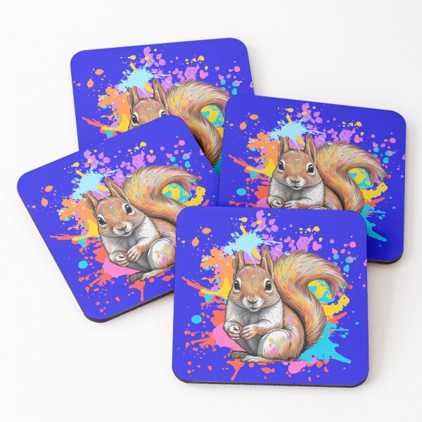 Item preview, Quirky Colorful Squirrel designed and sold by TugForkFinds.