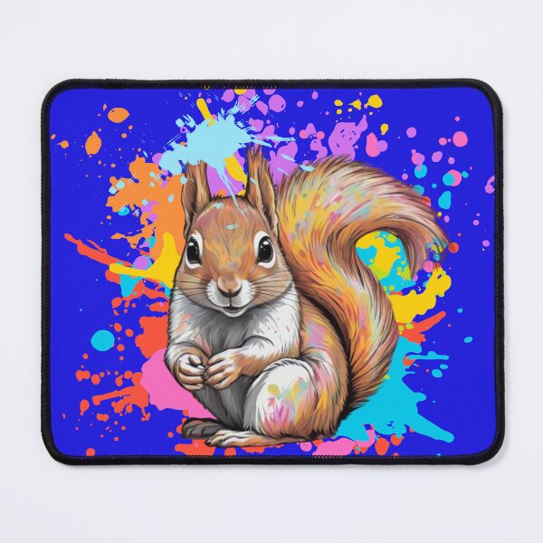 Item preview, Quirky Colorful Squirrel designed and sold by TugForkFinds.