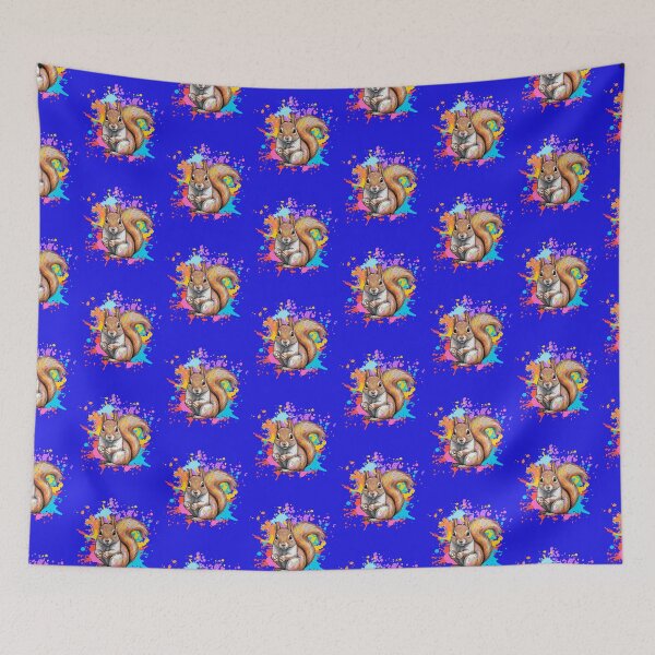 Item preview, Quirky Colorful Squirrel designed and sold by TugForkFinds.