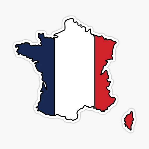 Sticker Frankreich Flagge & Karte – Wasserfest, UV-beständig Für Auto, Laptop & Mehr