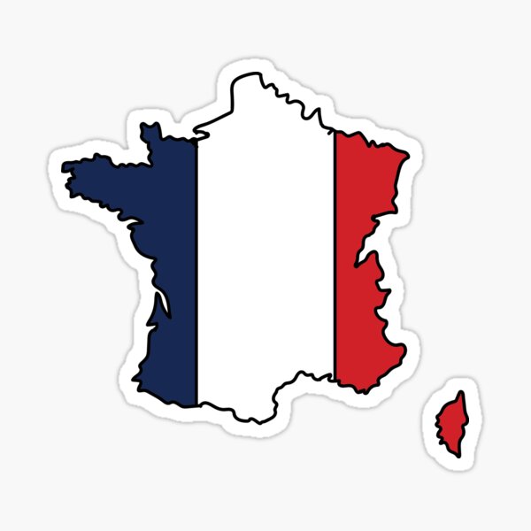 France country shape flag Sticker