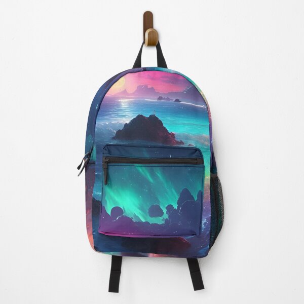 Item preview, Beautiful Landscape Bioluminescent Northern Lights magical designed and sold by FantasyJo.