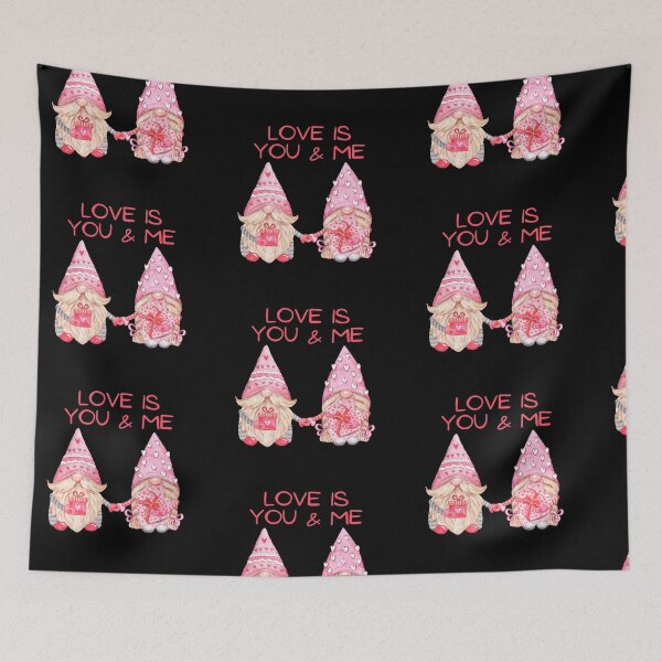 Item preview, Love is You and Me Gnomes Valentines Day designed and sold by lindab142.