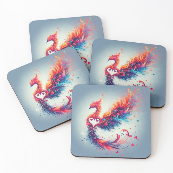 Item preview, Fantasy phoenix love heart abstract valentine (silvergoldvisionary) designed and sold by SGVisionary.