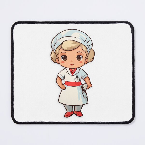Item preview, Cute Nurse Blonde Cartoon Design } 1940's Inspired Design designed and sold by Ashburnsmum2018.