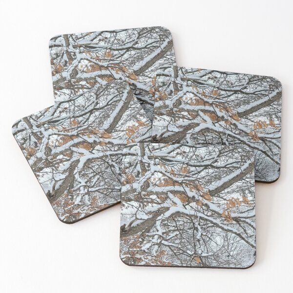 Item preview, Brown Leaves White Winter Snow on Tree Limbs designed and sold by TerScott.