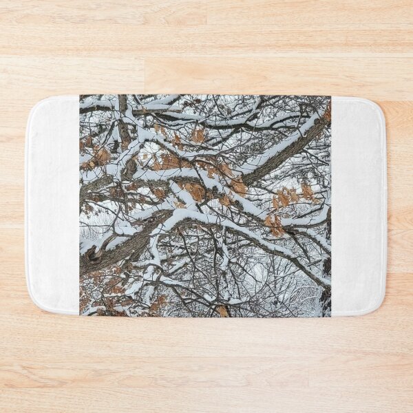 Item preview, Brown Leaves White Winter Snow on Tree Limbs designed and sold by TerScott.