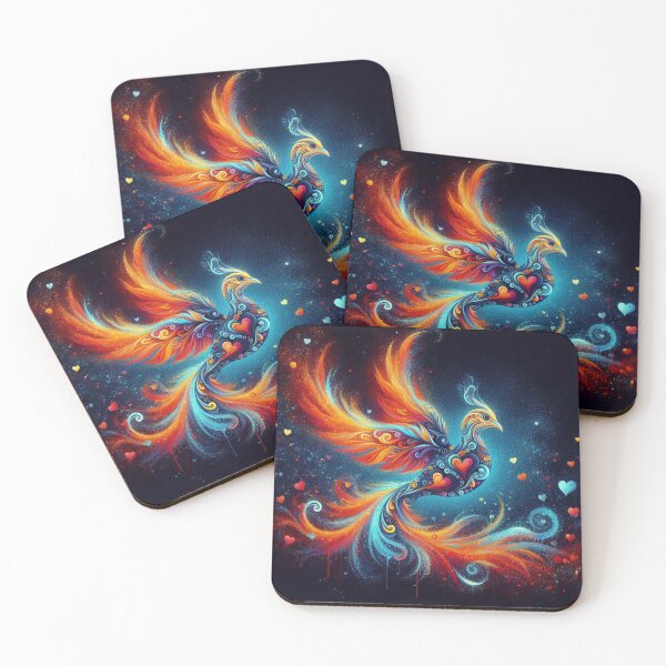 Item preview, Fantasy phoenix love heart abstract valentine (silvergoldvisionary) designed and sold by SGVisionary.