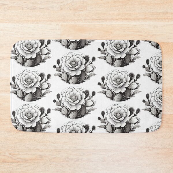 Item preview, Cactus 5 | monochrome cactus | cactus flower | desert flower designed and sold by JackrabbitPub.