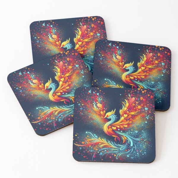Item preview, Fantasy phoenix love heart abstract valentine (silvergoldvisionary) designed and sold by SGVisionary.