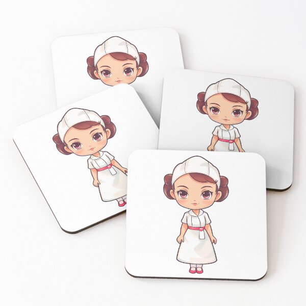Item preview, Cute Nurse Brunette Cartoon 1940's Inspired Design  designed and sold by Ashburnsmum2018.