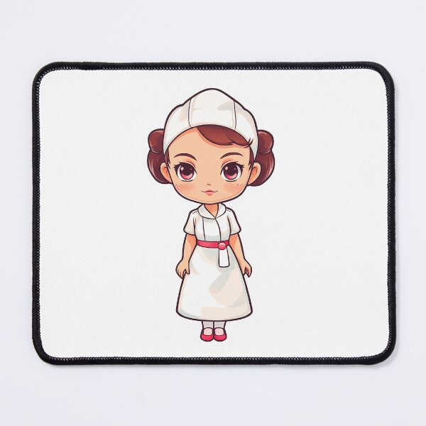 Item preview, Cute Nurse Brunette Cartoon 1940's Inspired Design  designed and sold by Ashburnsmum2018.