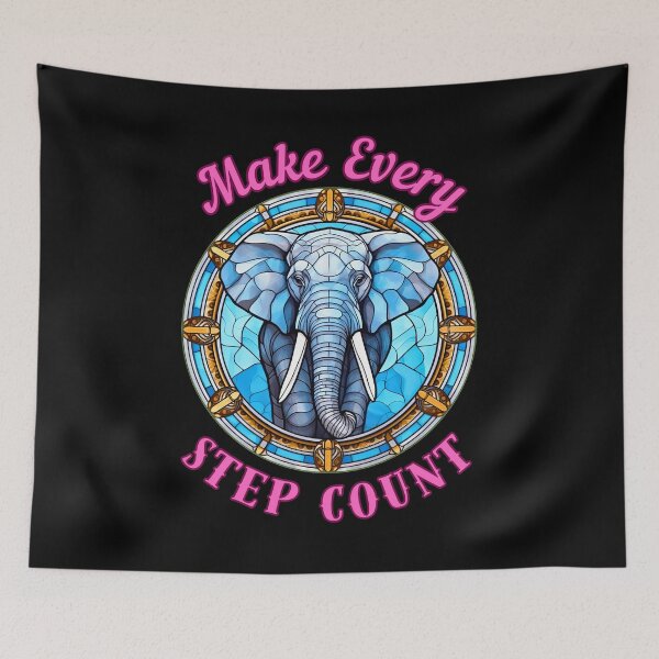 Item preview, Make Every Step Count. elephant head designed and sold by ElephantVibes.