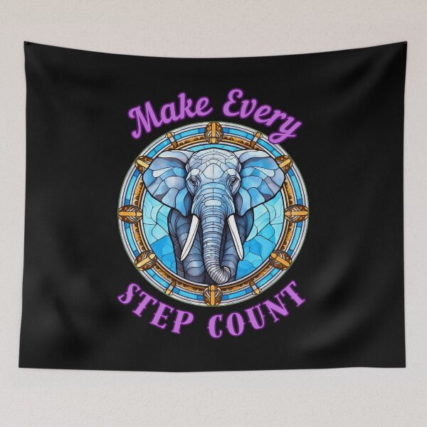Item preview, Make Every Step Count. elephant face designed and sold by ElephantVibes.