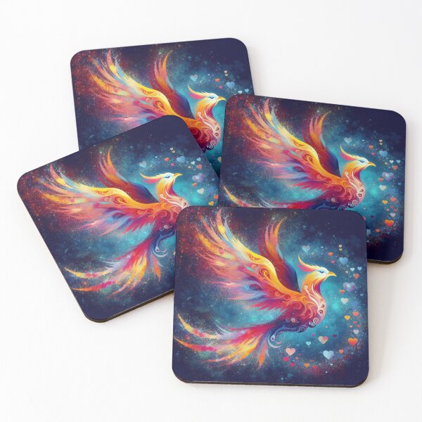 Item preview, Fantasy phoenix love heart abstract valentine (silvergoldvisionary) designed and sold by SGVisionary.