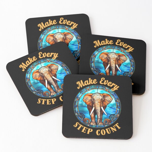 Item preview, Make Every Step Count. watercolor elephant designed and sold by ElephantVibes.