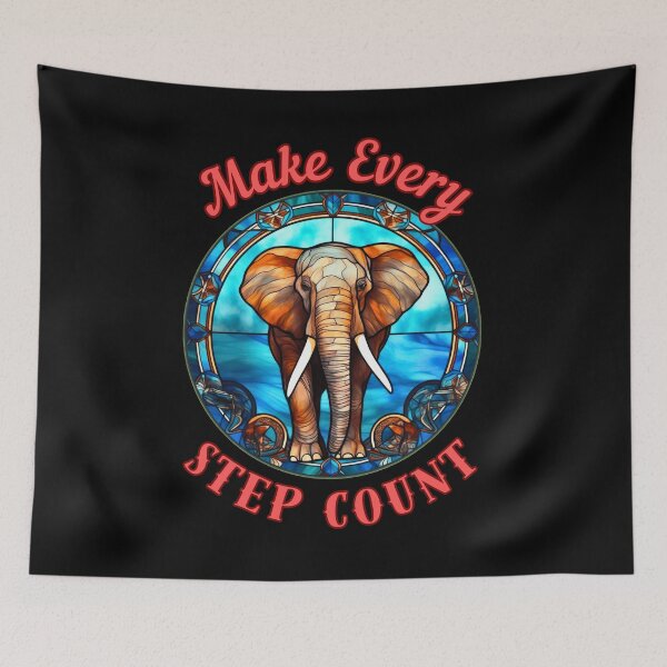 Item preview, Make Every Step Count. happy elephant designed and sold by ElephantVibes.