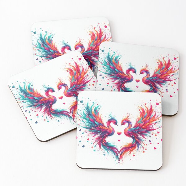Item preview, Fantasy phoenix love heart abstract valentine (silvergoldvisionary) designed and sold by SGVisionary.