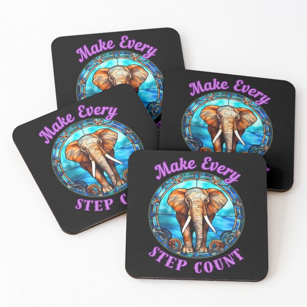 Item preview, Make Every Step Count. elephant quote designed and sold by ElephantVibes.