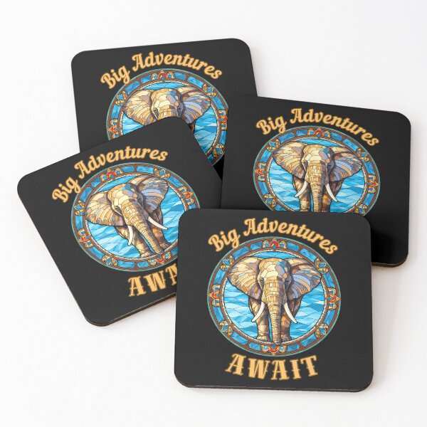 Item preview, Big Adventures Await. elephant lover designed and sold by ElephantVibes.