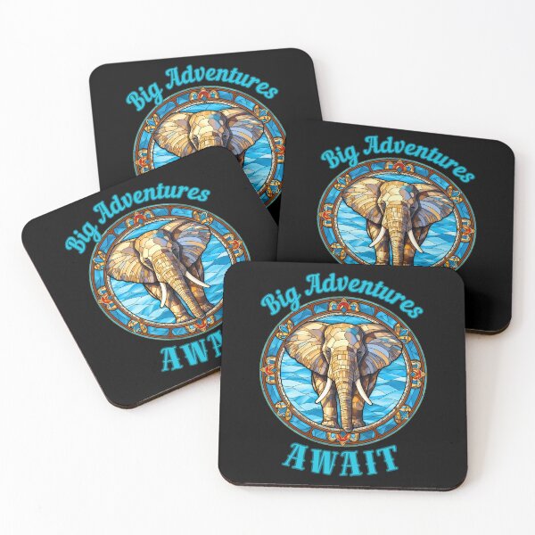 Item preview, Big Adventures Await. funny elephant designed and sold by ElephantVibes.
