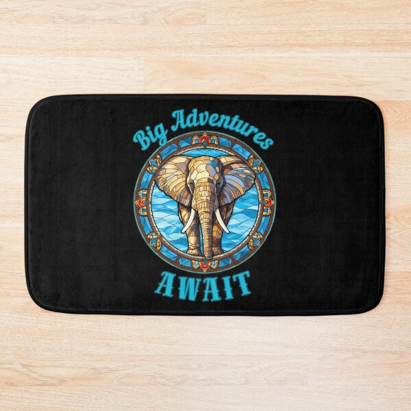 Item preview, Big Adventures Await. funny elephant designed and sold by ElephantVibes.