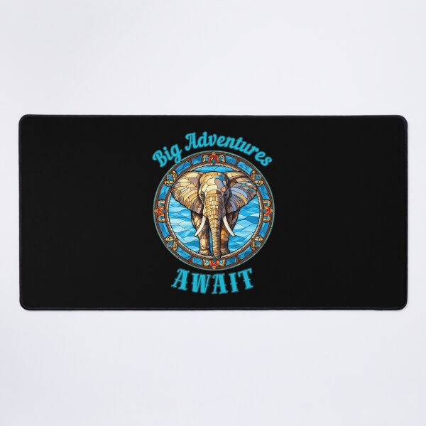 Item preview, Big Adventures Await. funny elephant designed and sold by ElephantVibes.