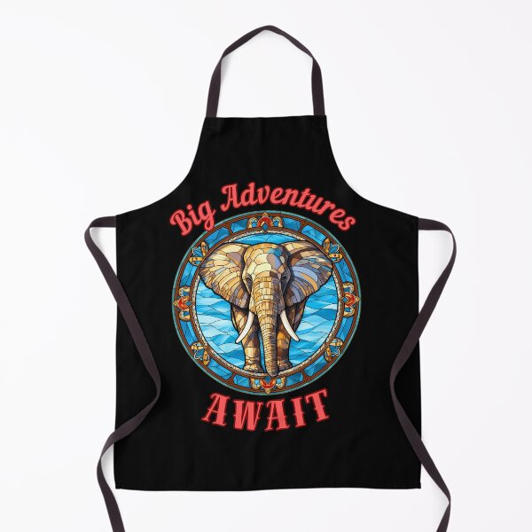 Item preview, Big Adventures Await. colorful elephant designed and sold by ElephantVibes.