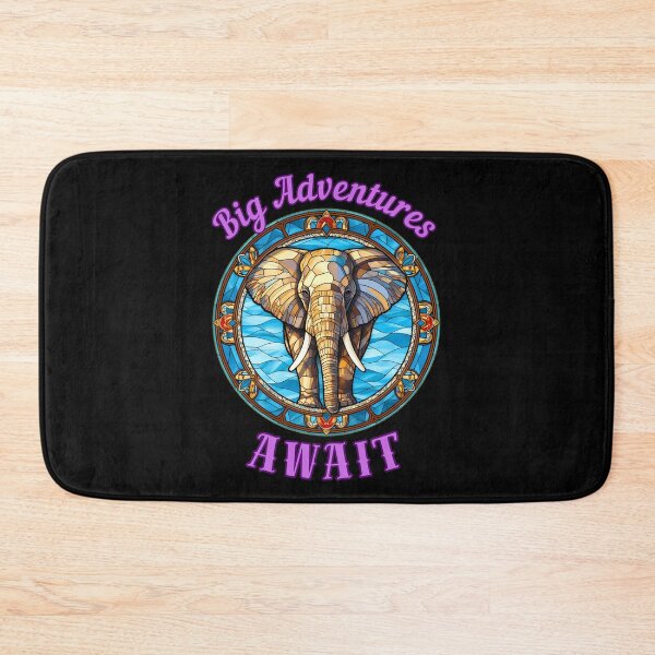 Item preview, Big Adventures Await. elephant face designed and sold by ElephantVibes.