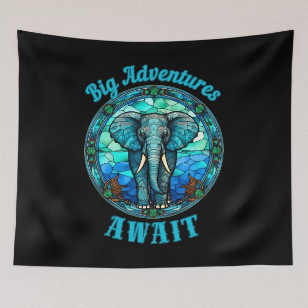 Artikelvorschau, Große Abenteuer warten auf Sie. entzückender Elefant entworfen und verkauft von ElephantVibes.
